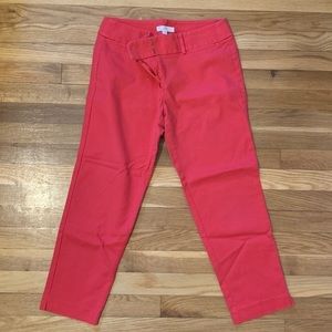 LOFT Poppy Red Riviera Marisa Pant Size 4
